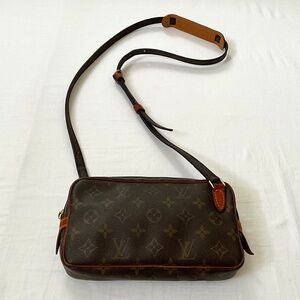 LOUIS VUITTON Vintage Marly Bandouliere Monogram Crossbody Brown